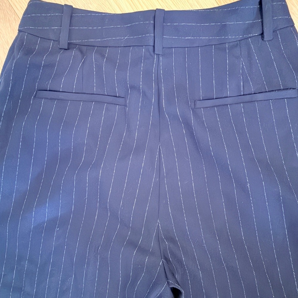 FAVORITE DAUGHTER The Favorite Pants in Navy Blue with White Pinstripes Size 10 - Picture 7 of 12